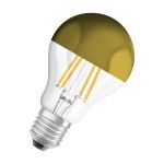 Osram Classic LED E27 Poire Filament Miroir Dorée 4W 400lm - 827 Blanc Très Chaud | Équivalent 35W