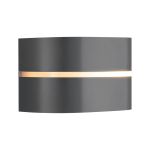 Nordlux Sibelis Applique Murale Aluminium Gris | IP44 - Convient pour E27
