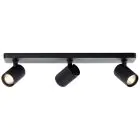 Brilliant Marty Plafonnier Aluminium Sablonneux Noir 15W 1050lm - 830 Blanc Chaud | Incl. 3x GU10