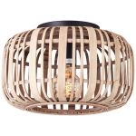 Brilliant Houtrow Plafondlamp Metaal Bamboe Bruin | 320mm - Geschikt voor 1x E27