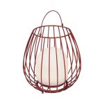 Nordlux Tafellamp Jim To-Go Portable Accu Rood 3W 300lm - 827 Zeer Warm Wit | 3-Staps Dimbaar 