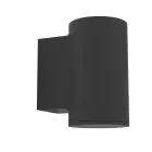 Eglo Applique Murale Izzalini Extérieur Acier Noir 2.8W 250lm - 830 Blanc Chaud | Convient pour GU10