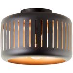Brilliant Tyas Plafondlamp Metaal Zwart Goud | 270mm - Geschikt voor 1x E27