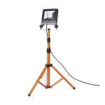 Ledvance LED Floodlight Bouwlamp Driepoot Donker Grijs 50W 4500lm 120D - 840 Koel Wit | IP65 - Symmetrisch