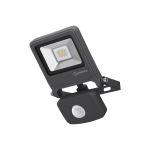 Ledvance LED Floodlight Endura Zwart 10W 800lm 100D - 830 Warm Wit | IP44 - Bewegings- en lichtsensor - Symmetrisch
