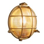 Nordlux Polperro Wandlamp Messing en Glas Messing - Buitenverlichting | 195mm - IP64 - Geschikt voor E27