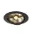 SLV New Tria 1 Spot Aluminium Zwart Rond | Zaagmaat 150mm - Geschikt voor 1x GU10 (AR111) 