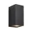 Nordlux Canto Maxi Kubi 2 Wandlamp Aluminium en Glas Zwart Up & Down | IP44 - Geschikt voor 2x GU10