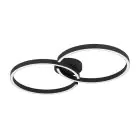 Eglo Plafondlamp Amandolo Staal Zwart 19.5W 2400lm - 827-865 Afstembaar Wit + RGB | Dimbaar